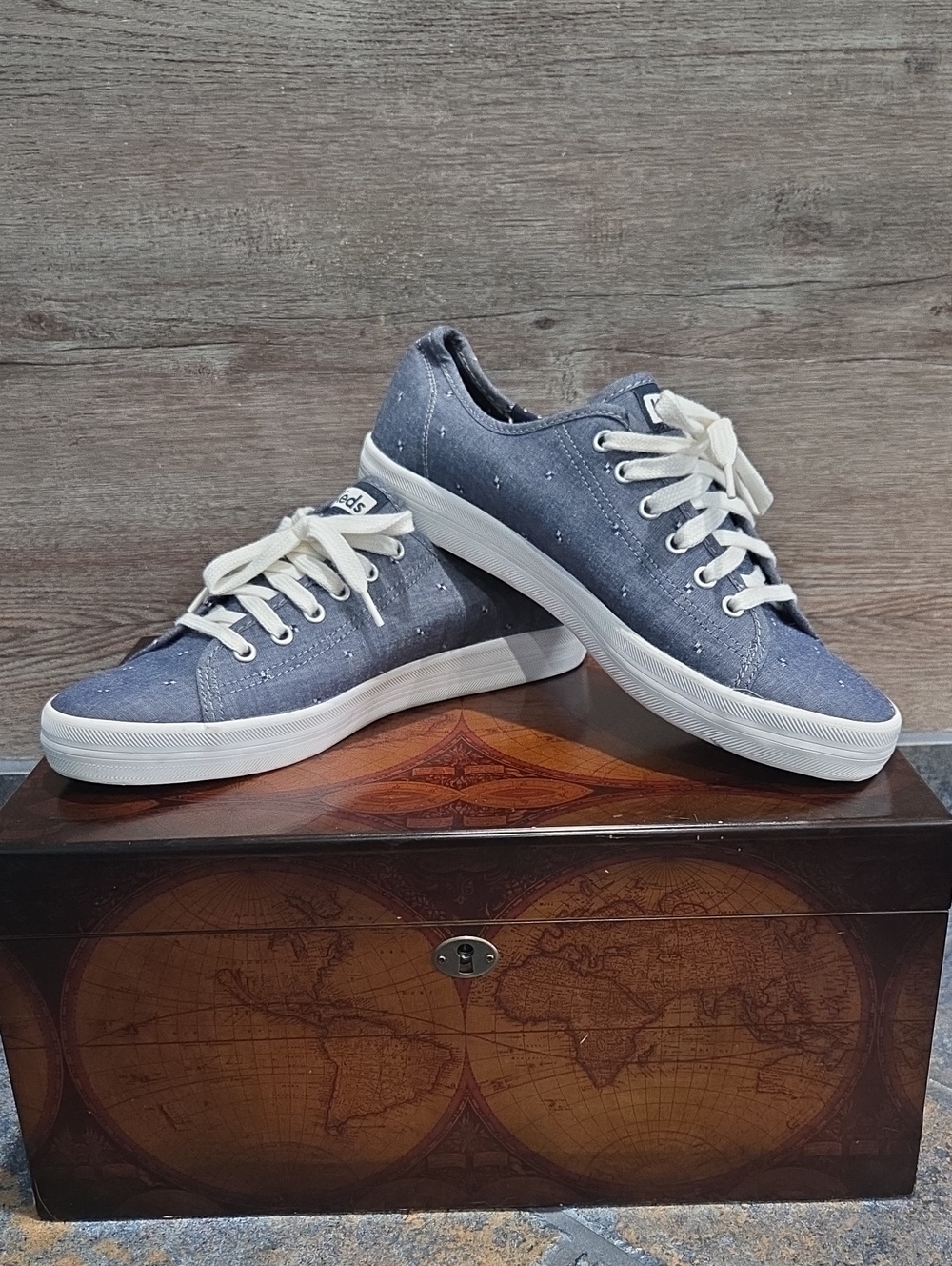 Keds Womens Casual Low-Top Canvas Sneakers in Blue